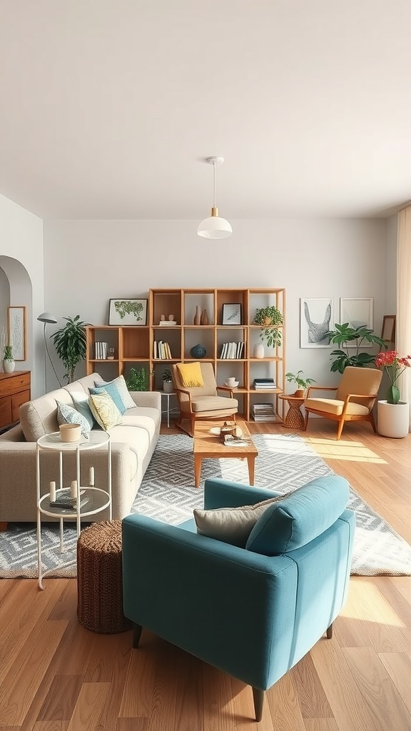 Cozy living room featuring a comfortable seating arrangement with a sofa, chairs, and decorative pillows.